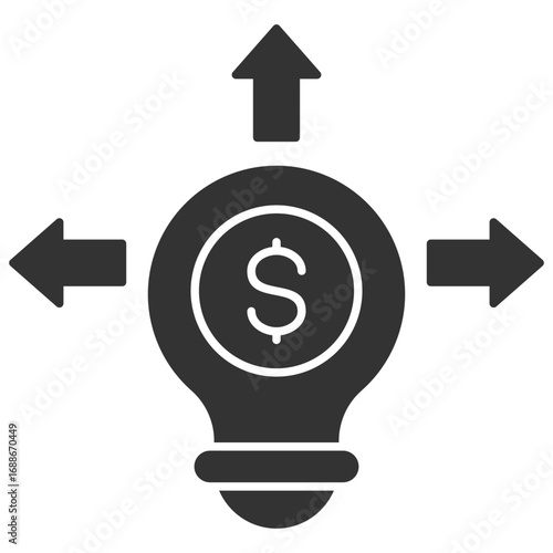 Decision Glyph Icon Element For Design