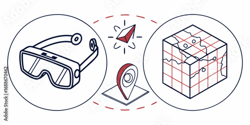 Explore virtual worlds and navigate with precision using augmented reality and mapping tools