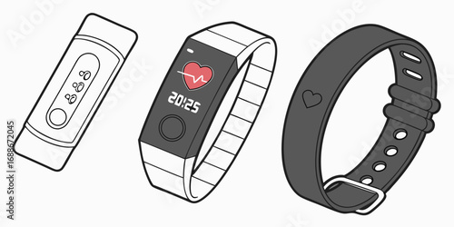Modern fitness trackers monitor heart rate and activity, empowering healthy lifestyles and wellness journeys.