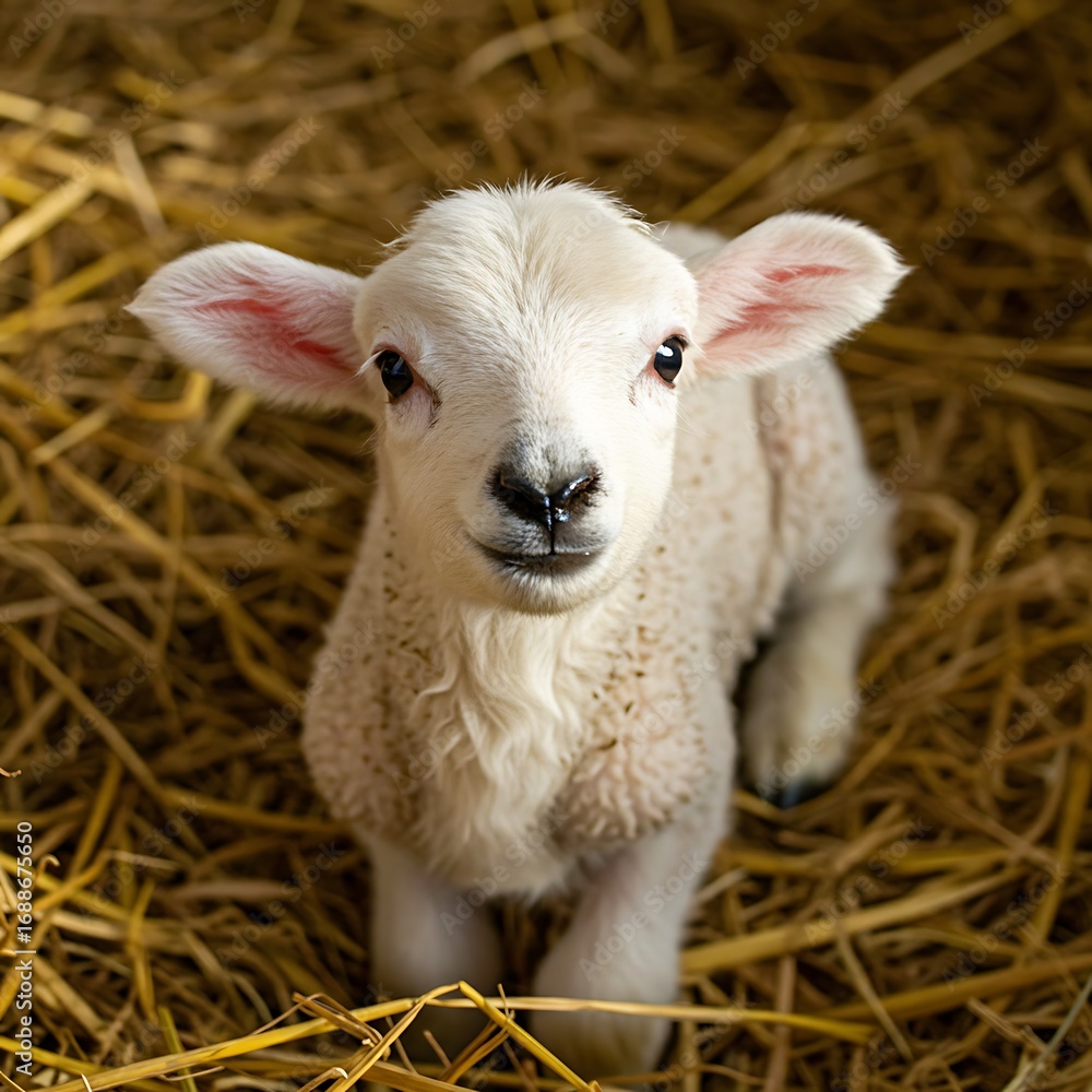 Fototapeta premium Golden Straw, Innocent Gaze