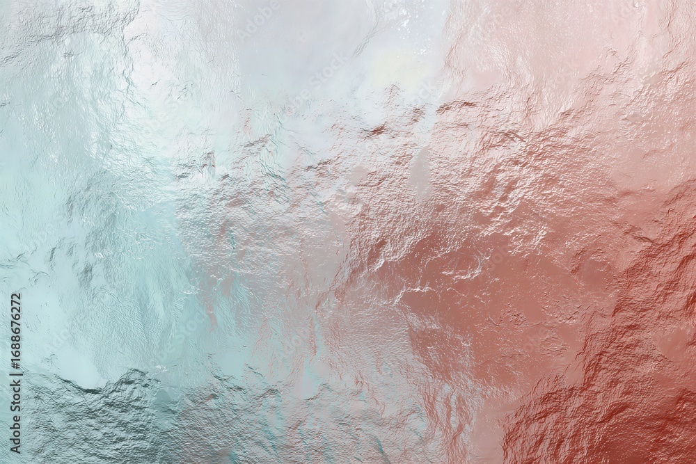 Fototapeta premium Abstract frosted glass texture in blue and red tones
