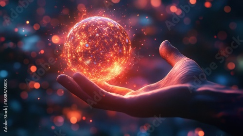 Burning Sphere in Hand