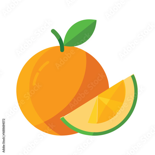 orange fruit isolated on white