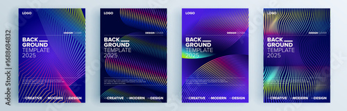 Modern abstract covers set, minimal covers design. Colorful geometric background, vector illustration.