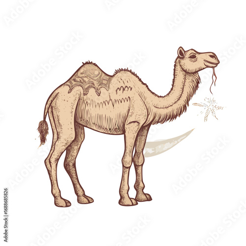 camel on white background