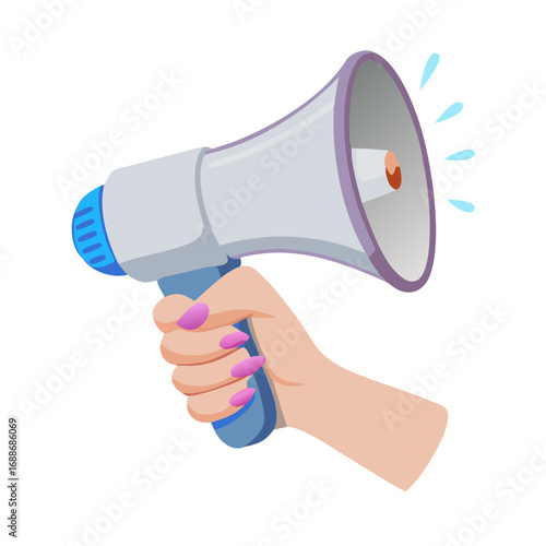 megaphone on white background