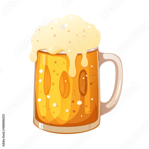 mug of beer with foam