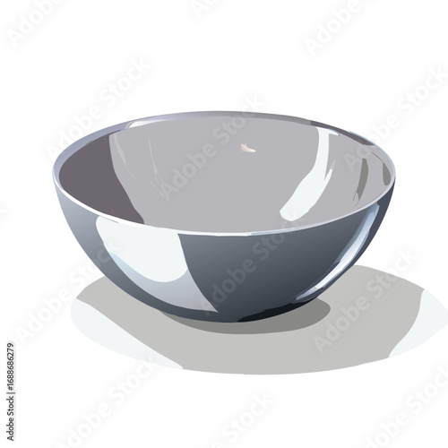 empty bowl on white background