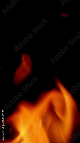 fire flames on black