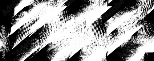 Black and white abstract grunge line art seamless pattern - design for prints and backgrounds