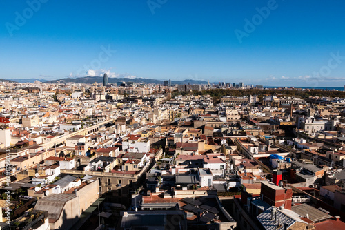 Tejados de Barcelona desde el aire