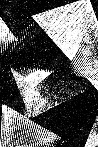 Geometric abstract line art in black and white for modern design