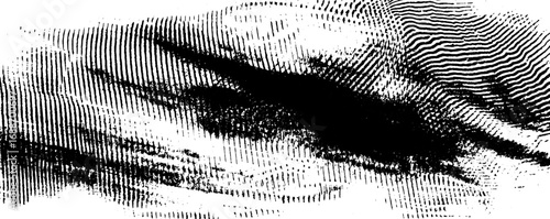 Black and white minimalist abstract line art with seamless design for modern decor