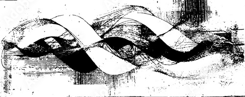 Black and white abstract optical illusion with dynamic lines for design projects