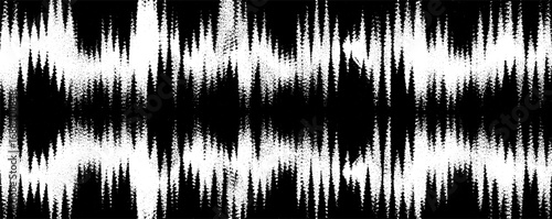 Black and white abstract optical illusion with line art design