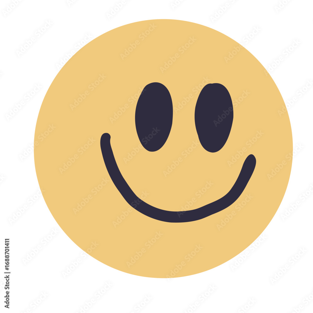 Fototapeta premium Vector illustration of a smile emoji