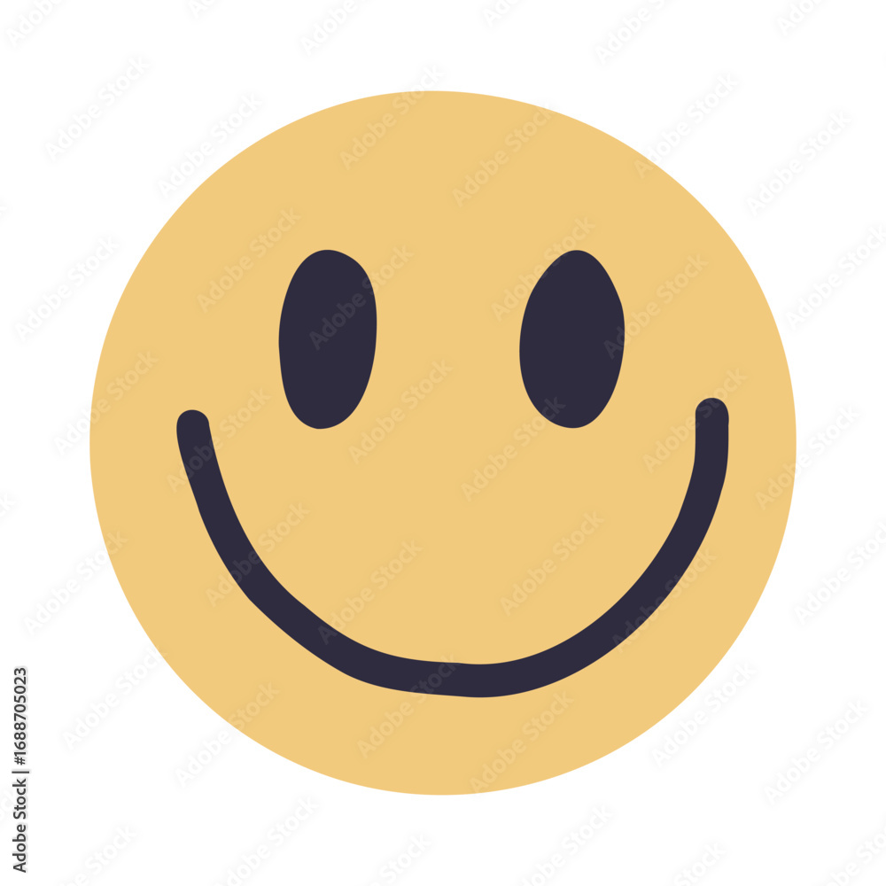Fototapeta premium Vector illustration of a smile emoji