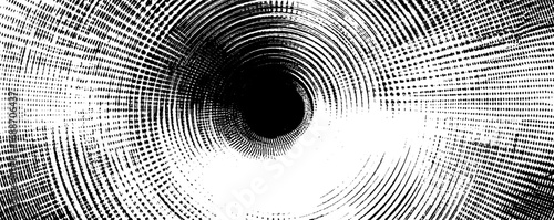 Mesmerizing black and white op art line pattern for creative design