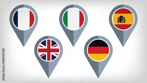 Illustration Vector Featuring Spain, England, Italy, France and Germany Identities Free Download Illustration Vector Featuring Spain, England, Italy, France and Germany Identities - GFXLoad