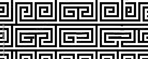 Intricate black and white optical illusion pattern for modern design