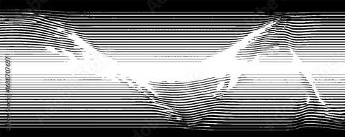 Mesmerizing optical art in black and white line design for creative inspiration