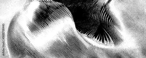 Dynamic op art with black and white line patterns for modern design