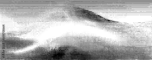 Abstract optical illusion in black and white line design for modern art display