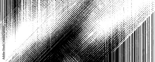 Intricate black and white optical illusion line art for abstract design
