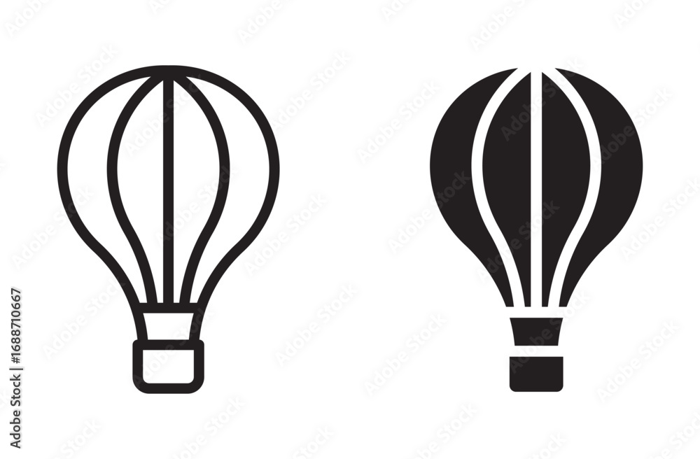 Obraz premium Hot air balloon icon Vector set