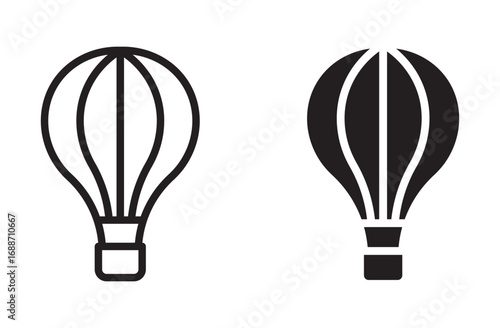 Hot air balloon icon Vector set