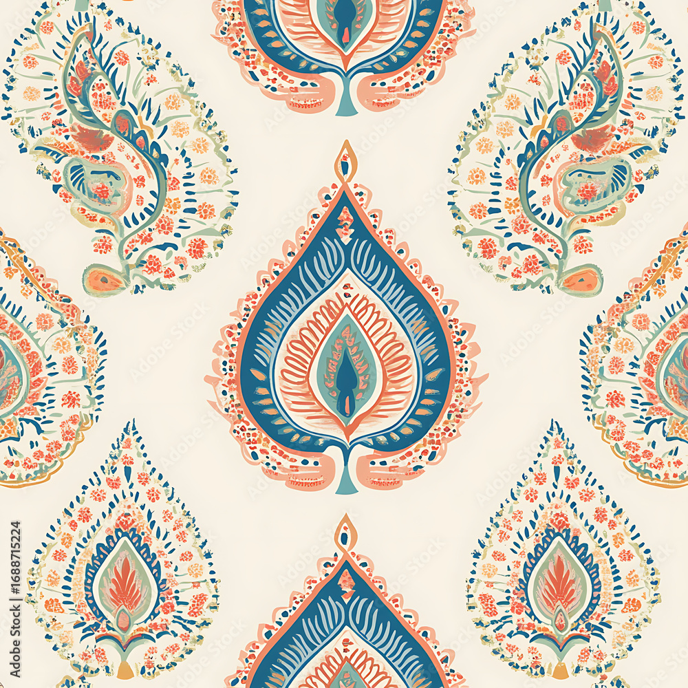 Seamless tile patterns combining cultural, modern, and botanical inspirations for commercial vector. Seamless tile patterns combining cultural, modern, and botanical inspirations for commercial vector.