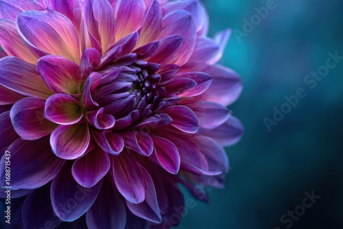 Close-up of a vibrant dahlia flower