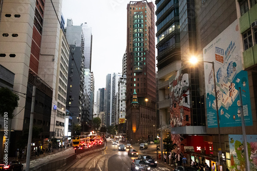 Photography View landscape building skyscraper cityscape house of HongKong city and nightlif