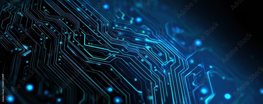 Obraz premium Abstract circuit board close-up