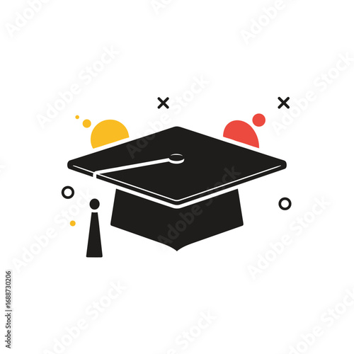 A graduation cap celebrating academic achievement and future success in higher education and career