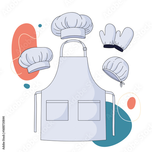Essential culinary attire for aspiring chefs including aprons chef hats and oven mitts for kitchen safety and professionalism