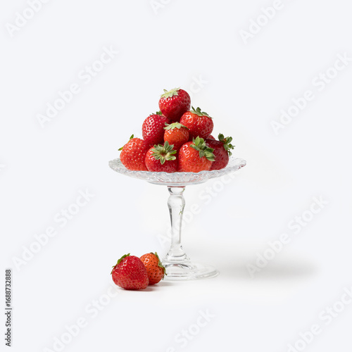Wallpaper Mural Basket of strawberries on a white background. Torontodigital.ca