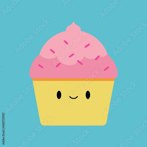 shy cupcake blushing sprinkles sweet dessert art