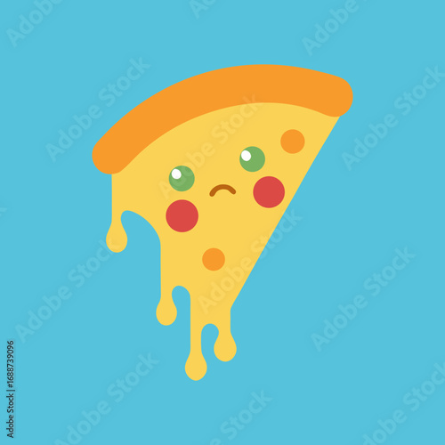 heartbroken pizza slice sad watercolor painting