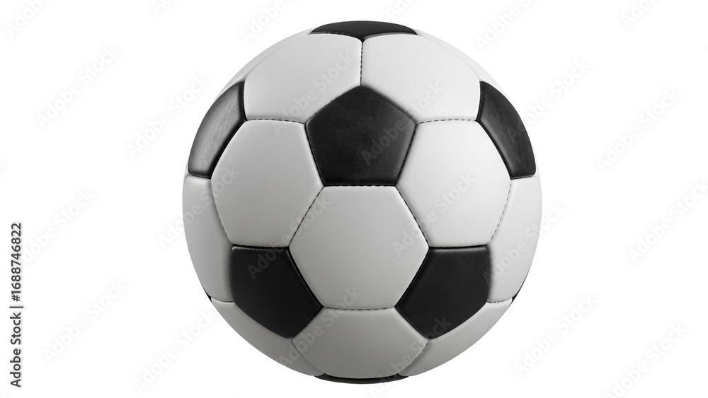 Fototapeta premium Classic Football Sports Ball 3D Illustration PNG Cutout
