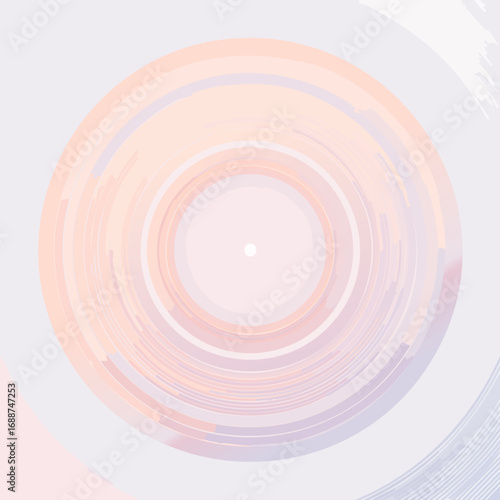 Vector abstract composition of concentric gradient rings perfectly centered with smooth symmetry modern tech design