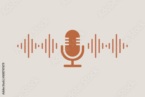 Modern Microphone logo symbol Vector Art, Icons, and Graphics for designers
