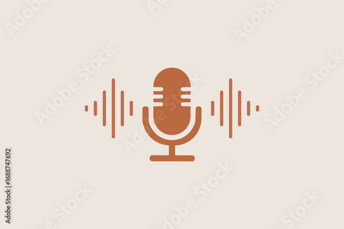 Modern Microphone logo symbol Vector Art, Icons, and Graphics for designers