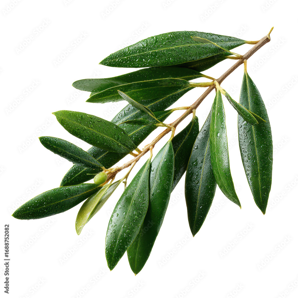 Obraz premium green leaves isolated on white
