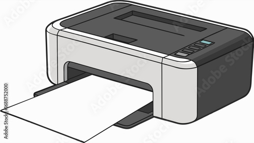 Inkjet Printer Illustration Office Supplies Graphic Home Device Icon Printing Machine Cartoon Technology Equipment Image Digital Gadget Design Paper Output Design Desktop Device Home Office Equipment.