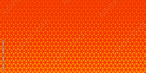 Triangles Halftone Pattern Vector Modern Blue Abstract Geometric Technology Background. Triangular Half Tone Texture. Minimal Style Dynamic Tech Wallpaper