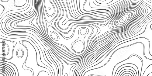 Abstract black and white seamless geometric pattern with a vintage. topographic wavy pattern design. paper texture Imitation of a geographical map shades. Abstract topographic Contour Map Subtle White
