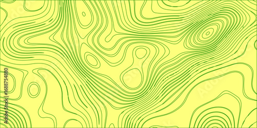 Green seamless vector pattern with a swirling floral texture, ideal for an abstract retro wallpaper. White wave paper curved reliefs abstract background, Topography map background. Vector geographic