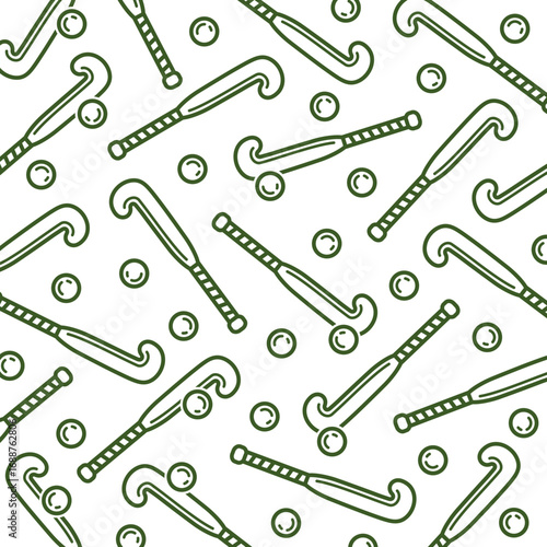 Hockey field background, pattern set. Collection icons hockey field. Vector