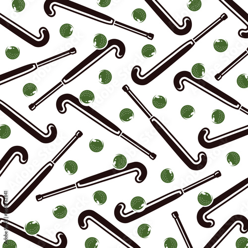 Hockey field background, pattern set. Collection icons hockey field. Vector